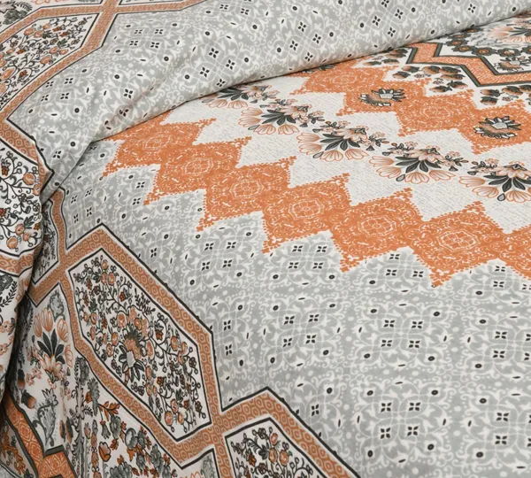 Orange_Cotton_Kaleen_Classic_Double_Bedsheet_With_Pillow_Cover_100_X_108_Cm